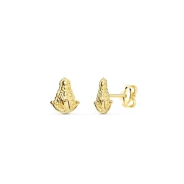 Virgen del Rocío Pendientes Oro 18k mujer 7.5 mm. silueta