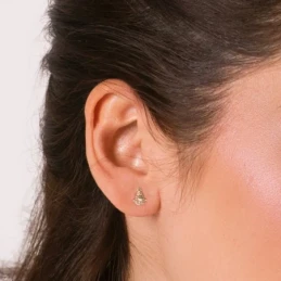 Virgen del Rocío Pendientes Oro 18k mujer 7.5 mm. silueta