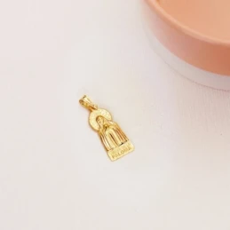 Virgen de la Paloma Colgante Oro 18k unisex 27 mm. silueta tallada