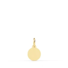 Virgen del Mar Medalla Oro 18k unisex 8 mm. bordes tallados