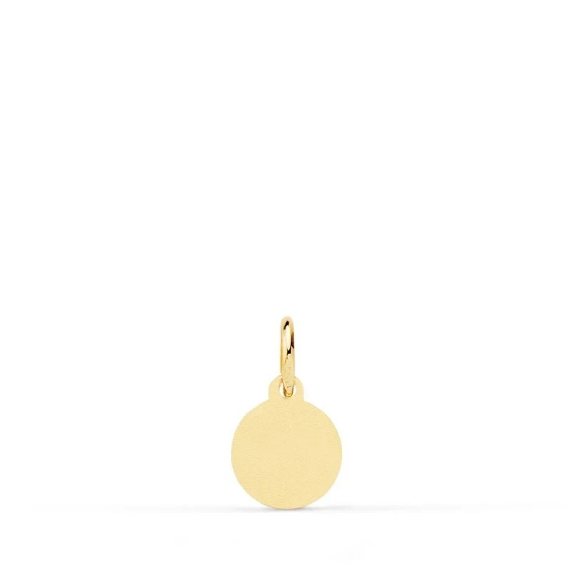 Virgen del Mar Medalla Oro 18k unisex 8 mm. bordes tallados