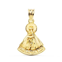 Virgen del Marca Colgante Oro 18k unisex 20 mm. silueta tallada