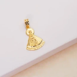 Virgen del Marca Colgante Oro 18k unisex 20 mm. silueta tallada