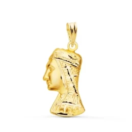 Virgen de Montserrat Colgante Oro 18k unisex 25 mm. silueta detalles