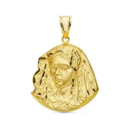 Virgen Esperanza Macarena de Sevilla Colgante Oro 18k unisex 28 mm. s