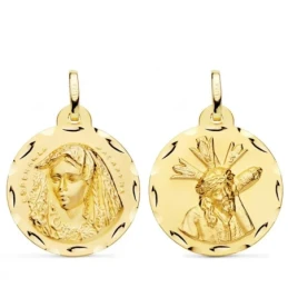 Cristo del Gran Poder Virgen Esperanza Macarena Escapulario Oro 18k u