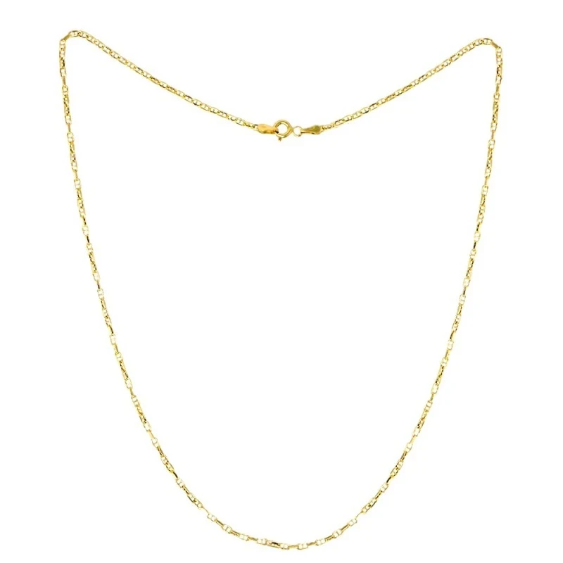 Cadena Oro 18k unisex 45 cm. eslabón hueco tipo ancla 2 mm.