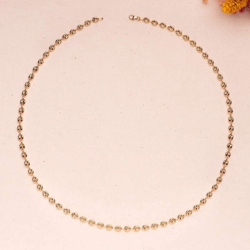 Cadena Oro 18k unisex 60 cm. calabrote hueco 6.5 x 5 mm.