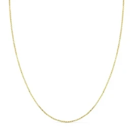 Cadena Oro 18k unisex 40 cm. rolo hueca diamantada ancho 1 mm.