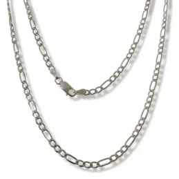 Cadena Plata Ley 925m alternada 3x1 40 cm. ancho 3 mm.