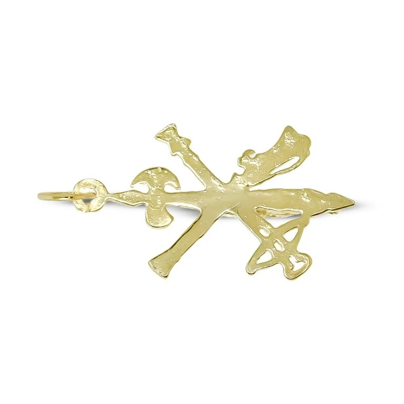 Cristo de la Legión Colgante Plata Ley 925m macizo 44 mm. chapado oro