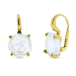 Pendientes Oro 18k mujer piedra forma garras