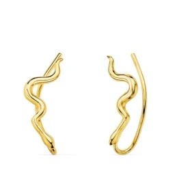 Pendientes Trepadores Oro 18k mujer 15 mm. serpientes