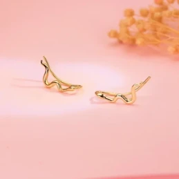 Pendientes Trepadores Oro 18k mujer 15 mm. serpientes