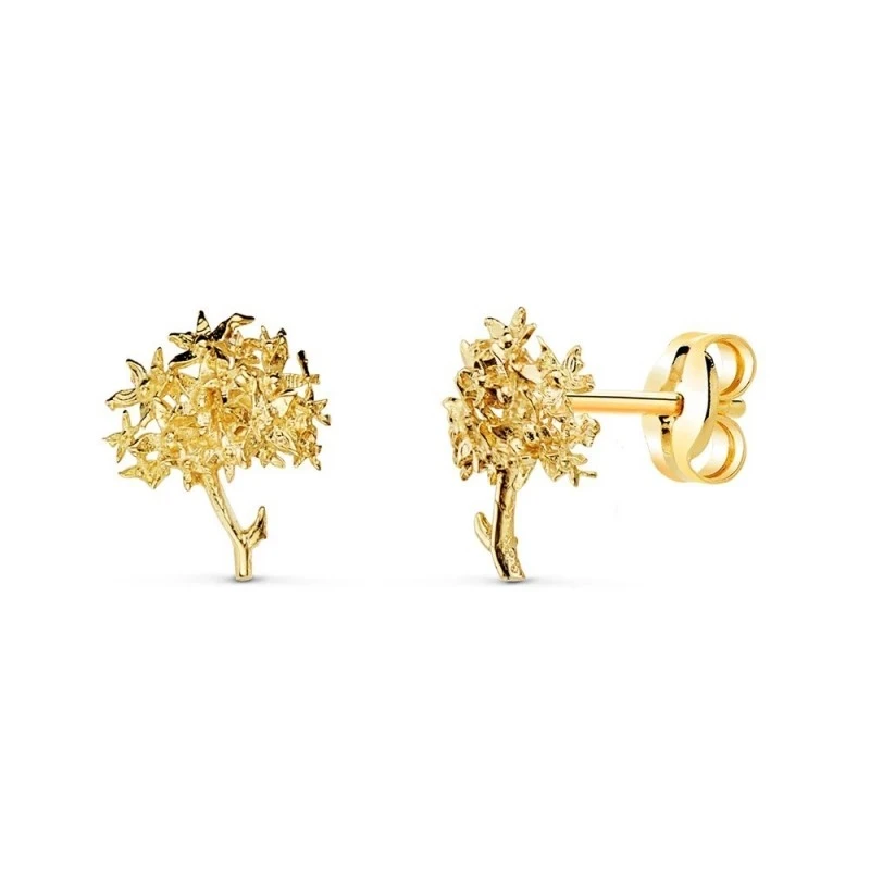 Pendientes Oro 18k mujer 10 mm. forma biznaga