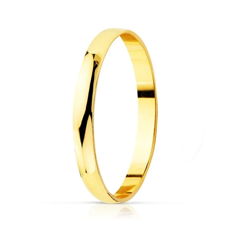 Alianza Oro 18k lisa brillo ancho cuerpo 2 mm.
