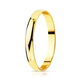 Alianza Oro 18k lisa brillo ancho cuerpo 2.5 mm..