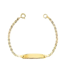 Esclava Oro 18k bebé 11.5 cm. tallada maciza 1.5 mm. chapa 19 x 4 mm.