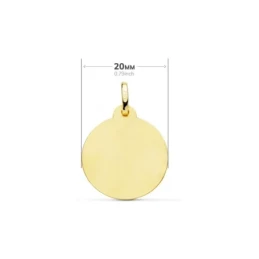 Sagrado Corazón de Jesús Medalla Oro 18k tallada 20 mm.