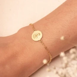 Pulsera Escapulario Corazón de Jesús Virgen del Carmen Oro 18k mujer