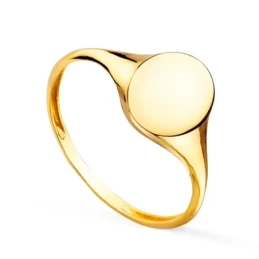 Sortija Sello Oro 18k macizo mujer cabeza ovalada 9 x8 mm.. Grabación