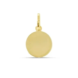San Judas Tadeo Medalla Plata Ley 925m chapada oro 12 mm. trasera lis