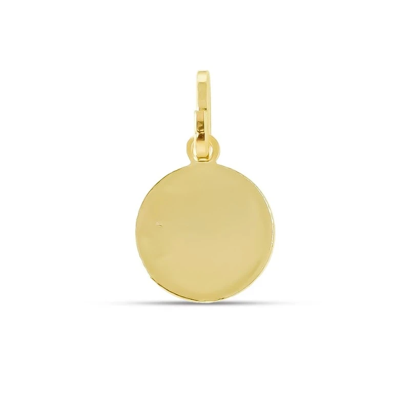 San Judas Tadeo Medalla Plata Ley 925m chapada oro 12 mm. trasera lis