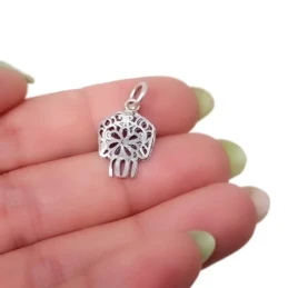 Peineta Flamenca Colgante Plata Ley 925m macizo 18 mm. típico mantill