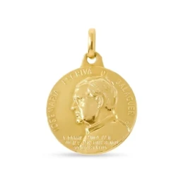 Medalla Oro 18k Josemaría Escrivá fundador Opus Dei fecha beatificaci