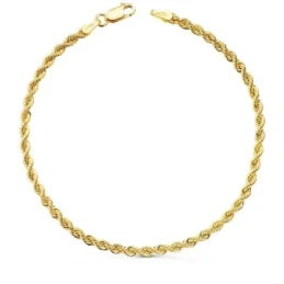 Pulsera Oro 18k mujer 19 cm. cordón salomónico ancho 2.7 mm.