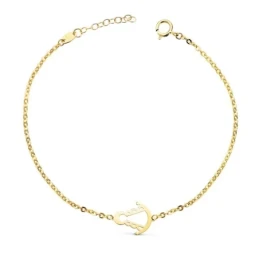 Virgen del Rocío Pulsera Oro 18k mujer 15 cm. detalle calado centro 1