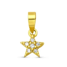 Colgante Oro 9k estrella combianada 6 diamantes 0.005ct.