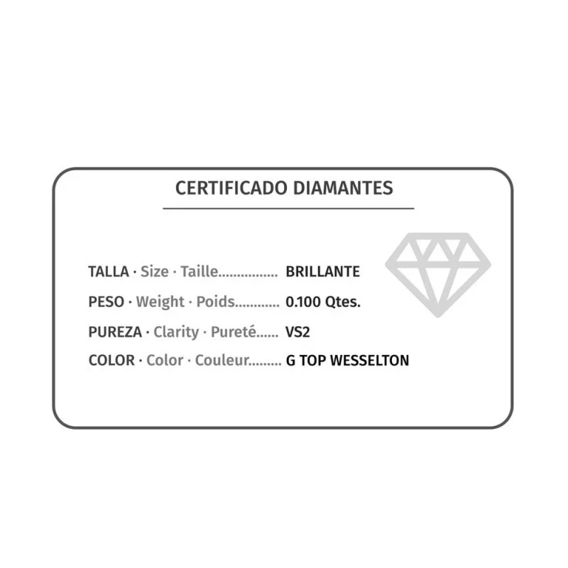 Pendientes Oro Blanco 18k niña 6 mm. forma estrella diamante centro 0