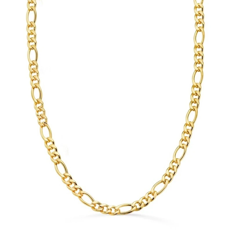 Cadena Oro 18k alternada hueca 60 cm. eslabón 3x1 ancho 5.5 mm.