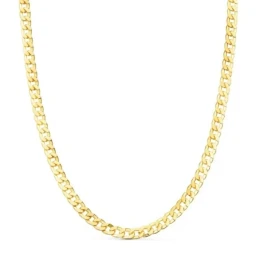 Cadena Oro 18k barbada 60 cm. hueca ancho eslabón 5.3 mm.
