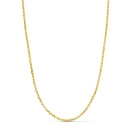Cadena Oro 18k forzada 60 cm. maciza ancho eslabón 2.3 mm.