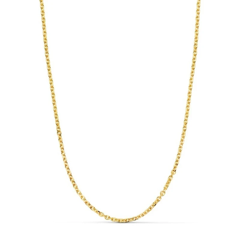 Cadena Oro 18k forzada 60 cm. maciza ancho eslabón 2.3 mm.