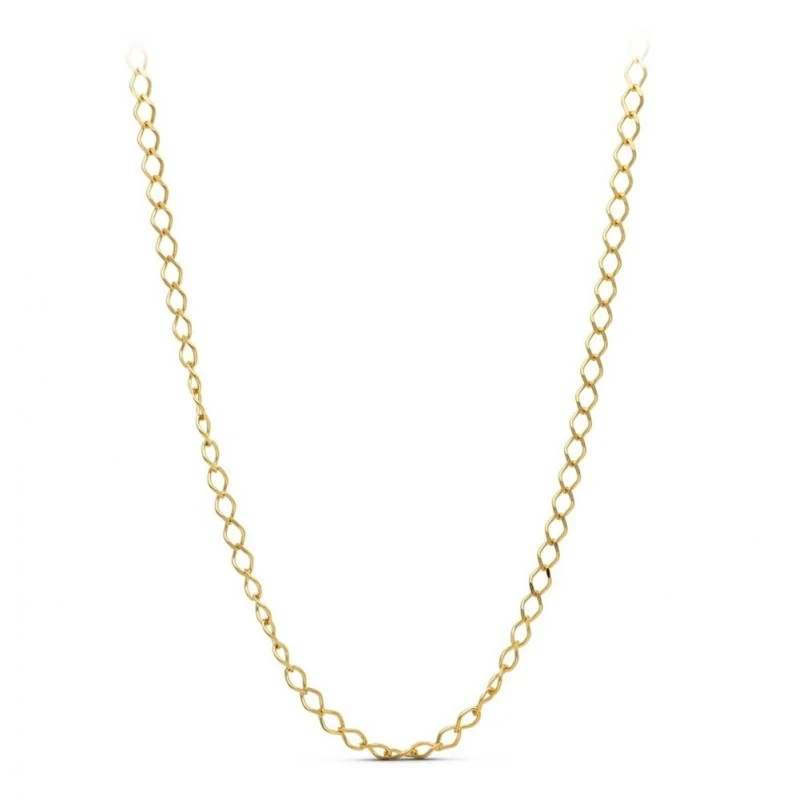 Cadena Oro 18k rombo 60 cm. maciza eslabón liso