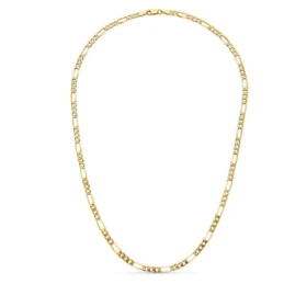 Cadena Oro 18k alternada 50 cm. hueca eslabón 3x1