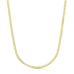 Cadena Oro 18k barbasda 50 cm. hueca ancho eslabón 2.5 mm.