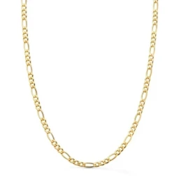 Cadena Oro 18k alternada 60 cm. hueca eslabón 3x1 ancho 4 mm.