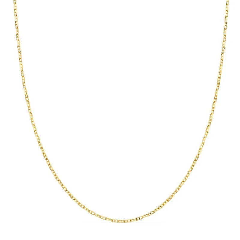 Cadena Oro 18k forzada ancla 40 cm. maciza tallada ancho eslabón 1.5