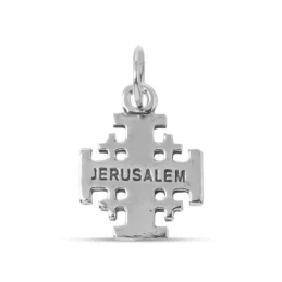 Cruz Jerusalén Colgante Plata Ley 925m maciza 18 mm. trasera detalle