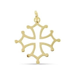 Cruz Occitania Colgante Plata Ley 925m chapada oro maciza 23 mm. cal