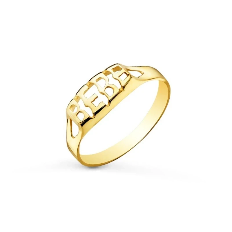 Sello Oro 9k bebé ancho máximo cabeza 4 mm. letras caladas