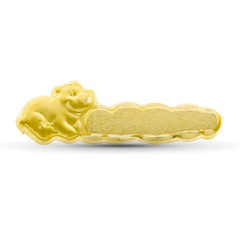 Alfiler Oro 9k bebé 28 mm. detalle hipopotamo forma nube
