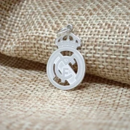 Real Madrid Colgante Plata Ley 925m macizo 22 mm. calado liso