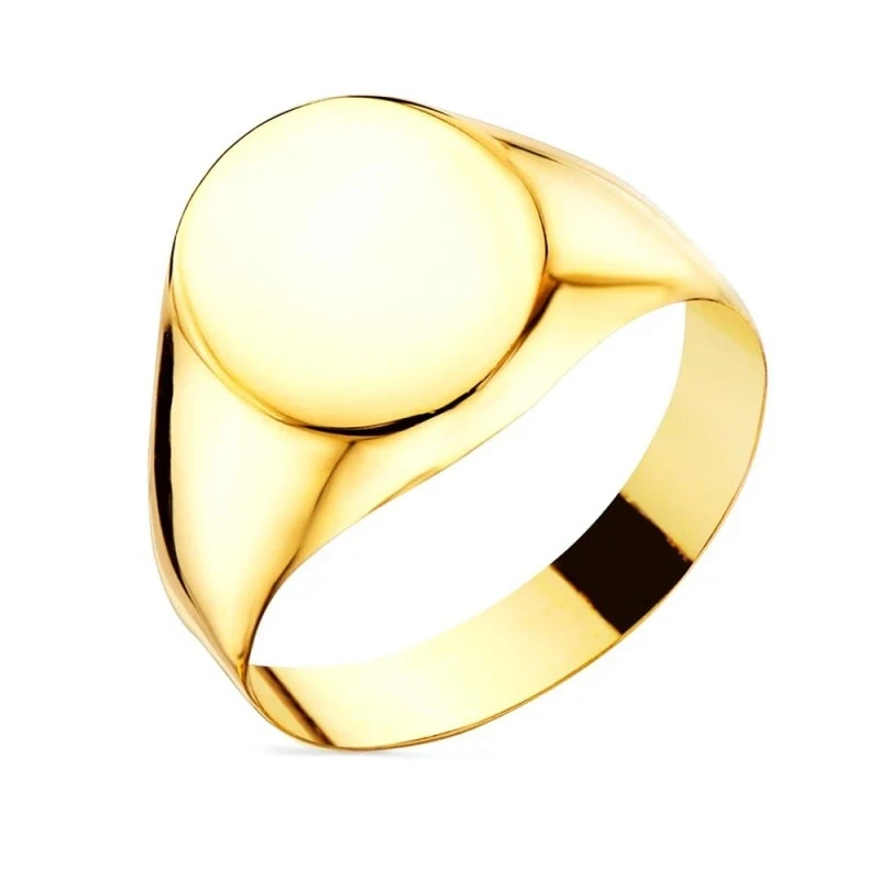Sello Oro 18k Primera Comunión niño liso cabeza ovalada