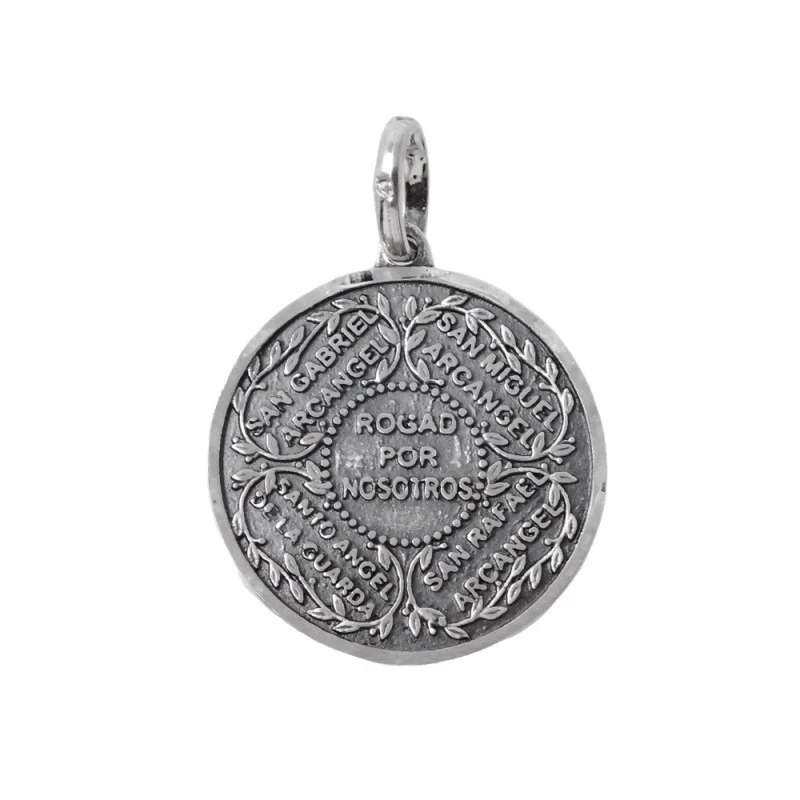 Arcángeles San Rafael Gabriel Miguel Ángel de la Guarda Medalla Plata