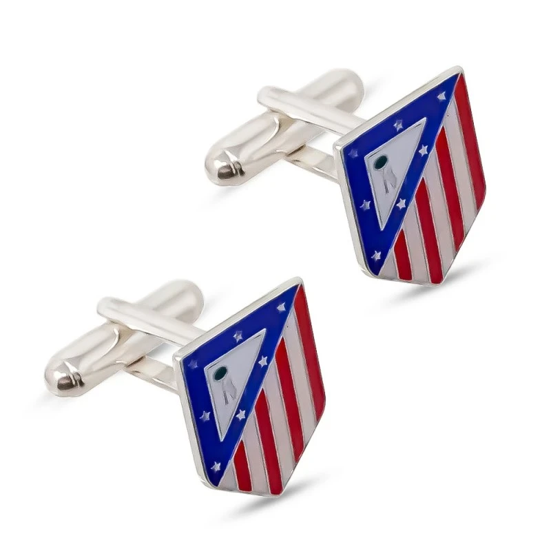 Atlético de Madrid Gemelos Plata Ley 925m hombre 18 mm. escudo actua